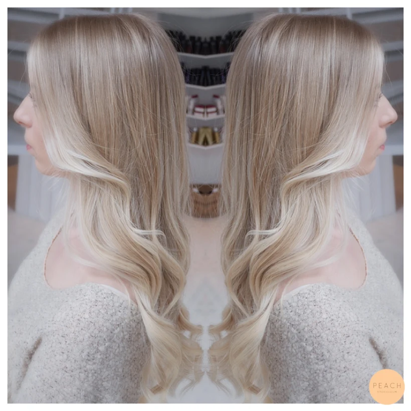 Balayage med ljusa slingor