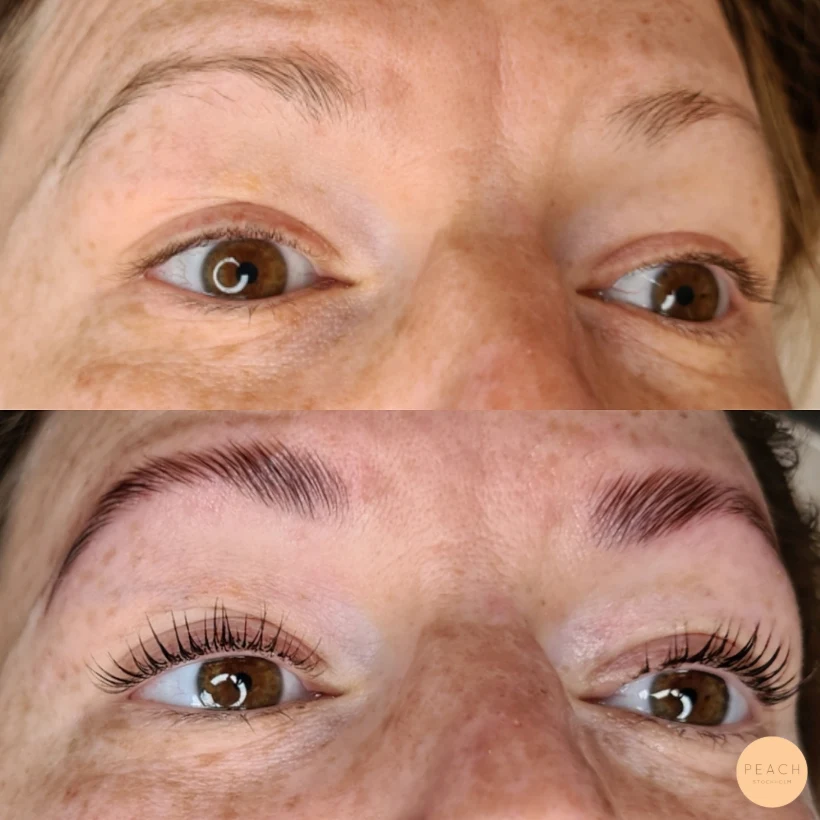 Yumilashes & browlift före och efter