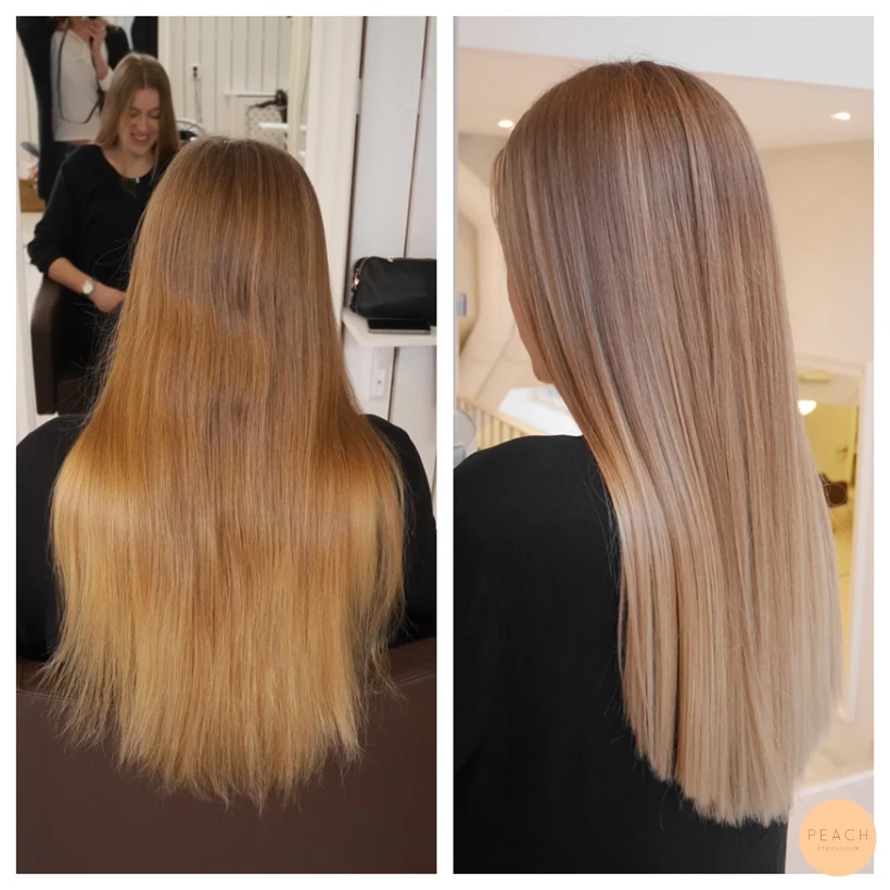 Uppfräschning med ljusa slingor