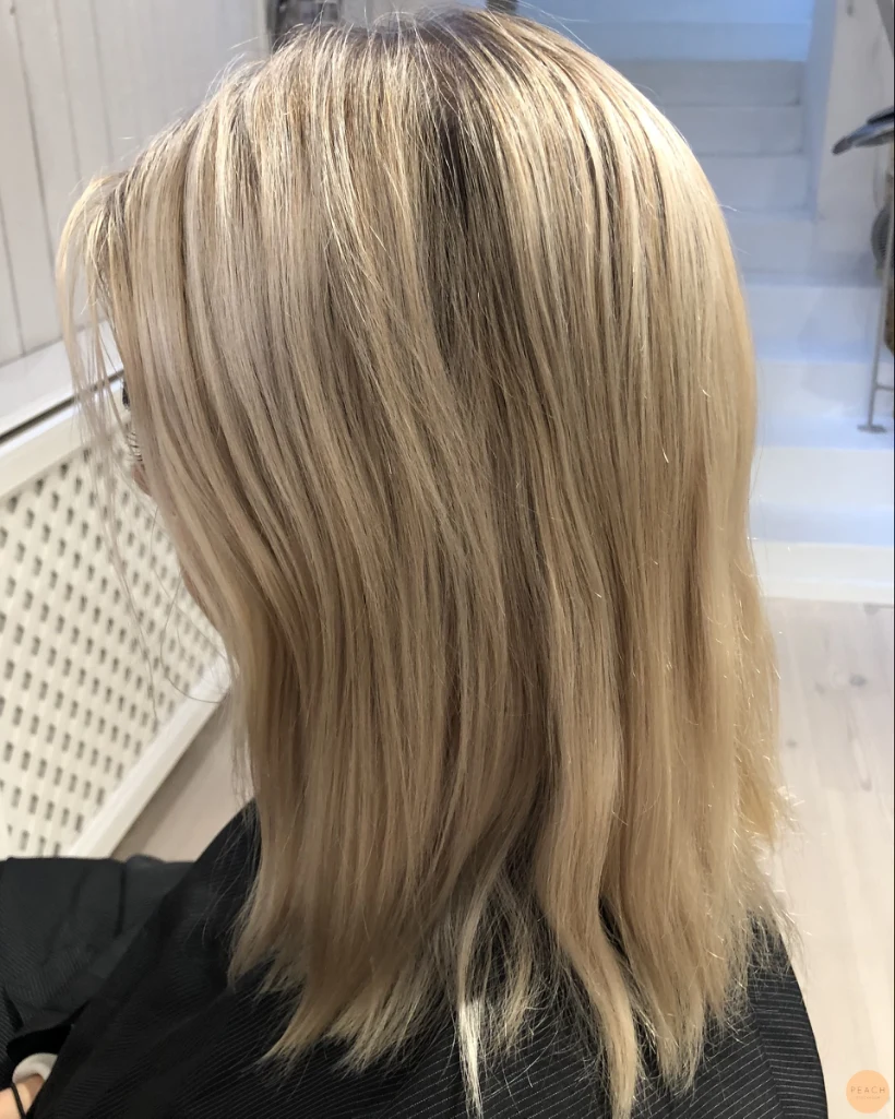 Soft beige blonde hair