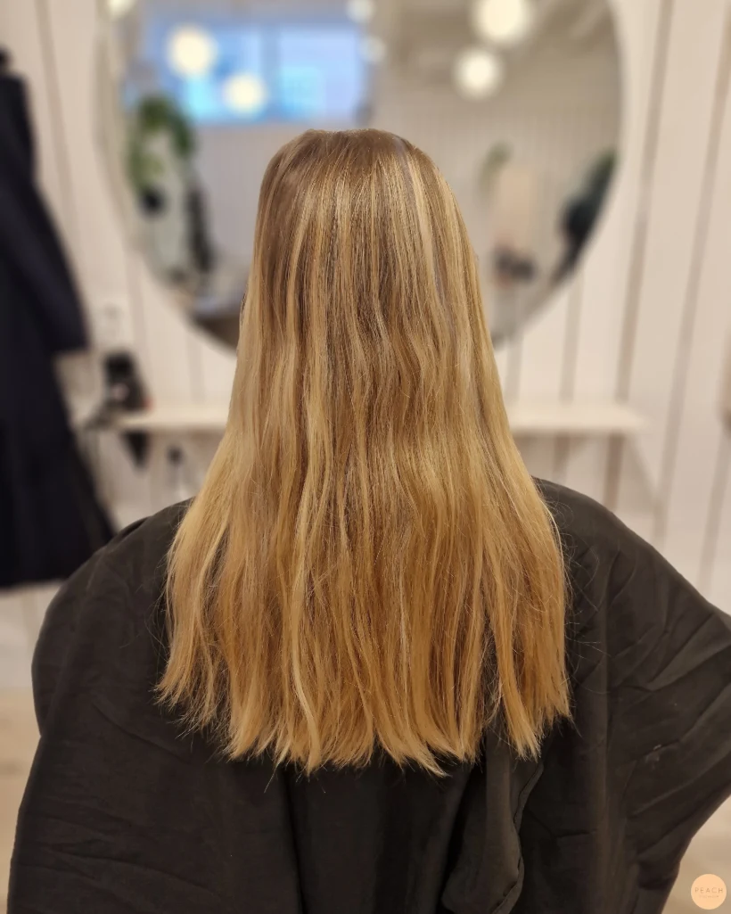 Warm blonde hair