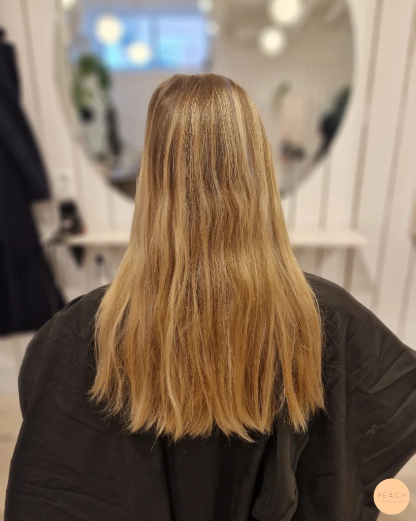 Warm blonde hair