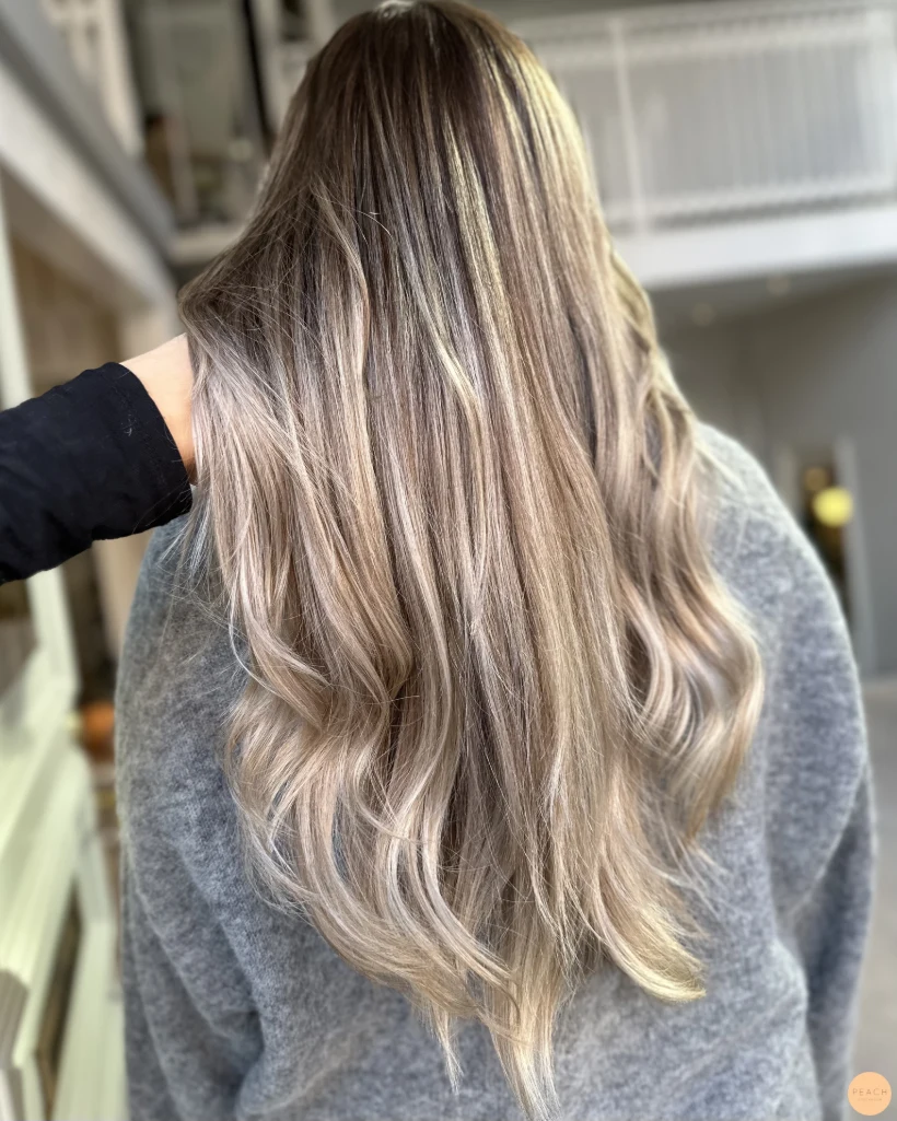 Cool blonde balayage