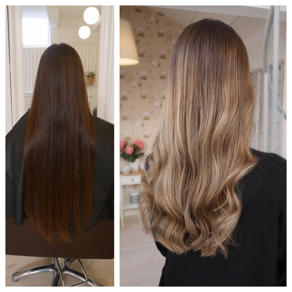 Balayage i brunt hår - balayage in brown hair