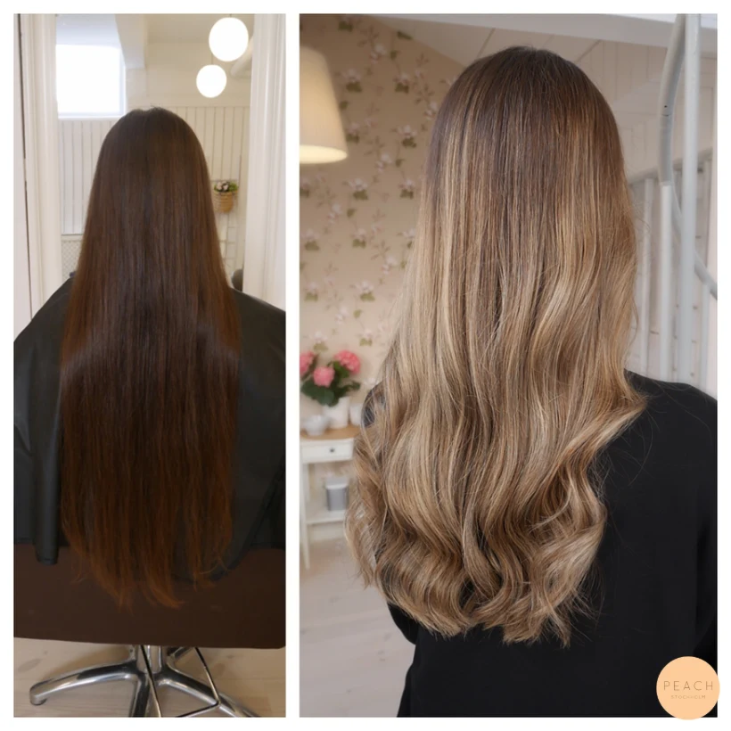 Balayage i brunt hår - balayage in brown hair