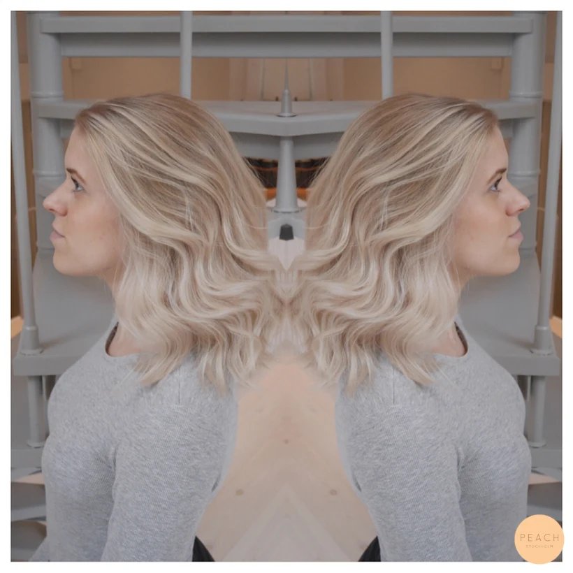 Crispy blonde hair