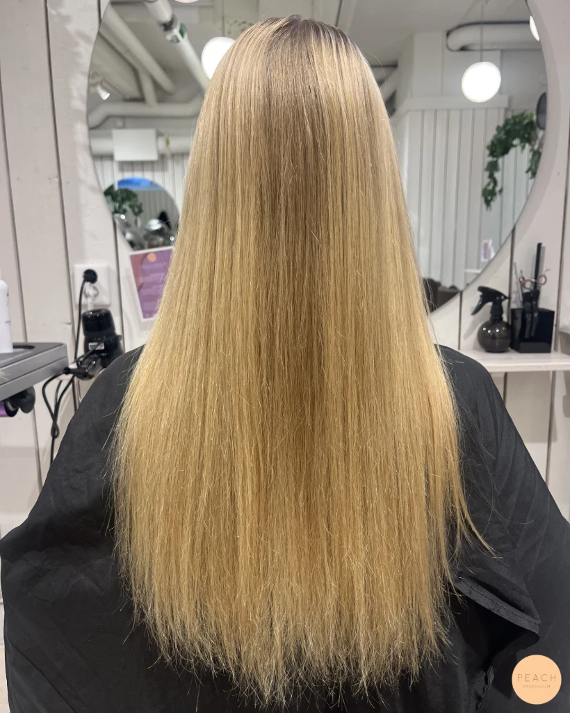 Nougat bronde hair