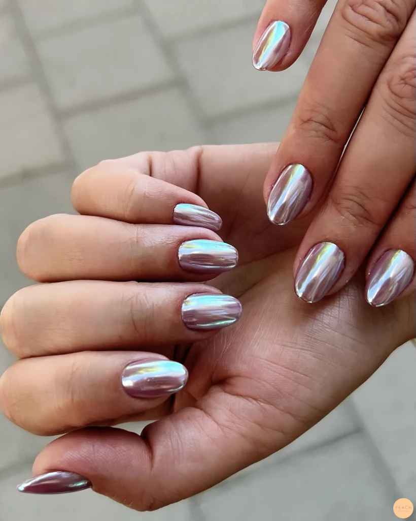 Chrome pigment nails💫