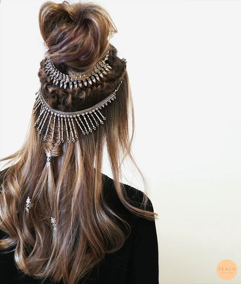 Half-up hair with bun and braids and everything 😍 (Halvuppsatt ball frisyr)