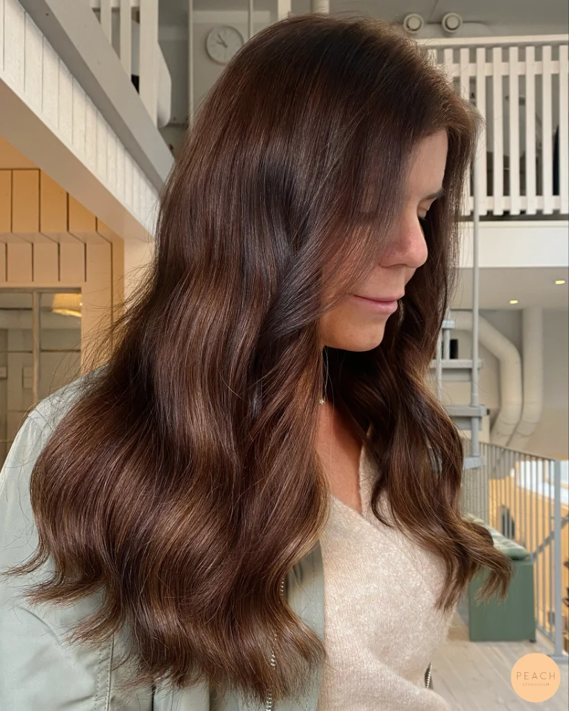 Warm brown hair