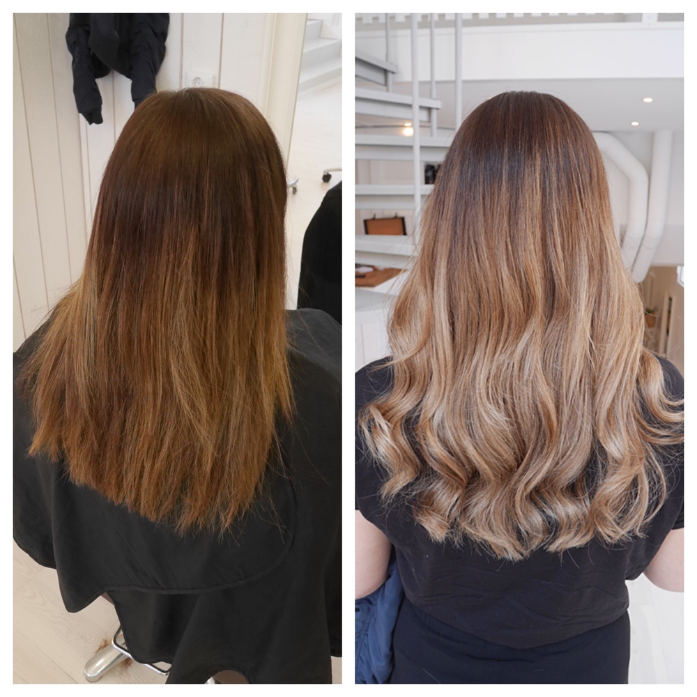 Ombre på brunt hår