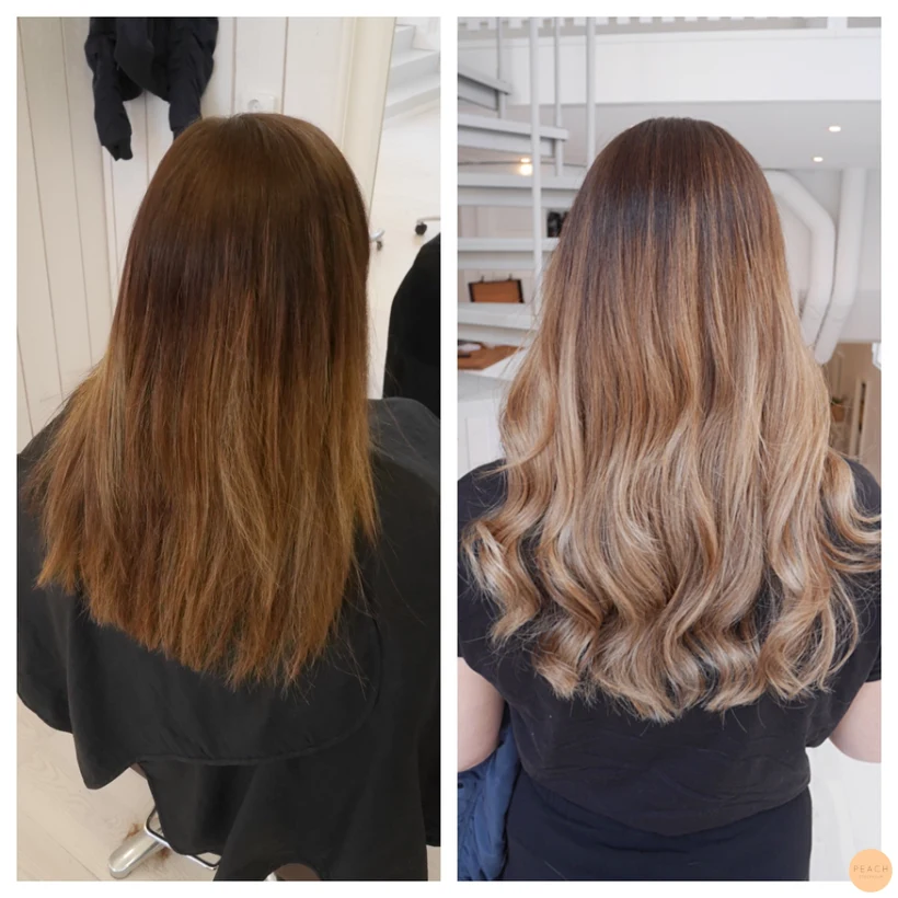 Ombre på brunt hår