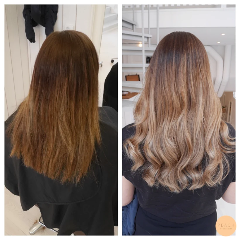 Ombre på brunt hår