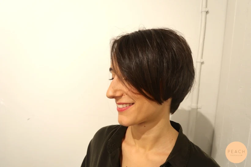 Klippning från lob (long bob) till kort frisyr