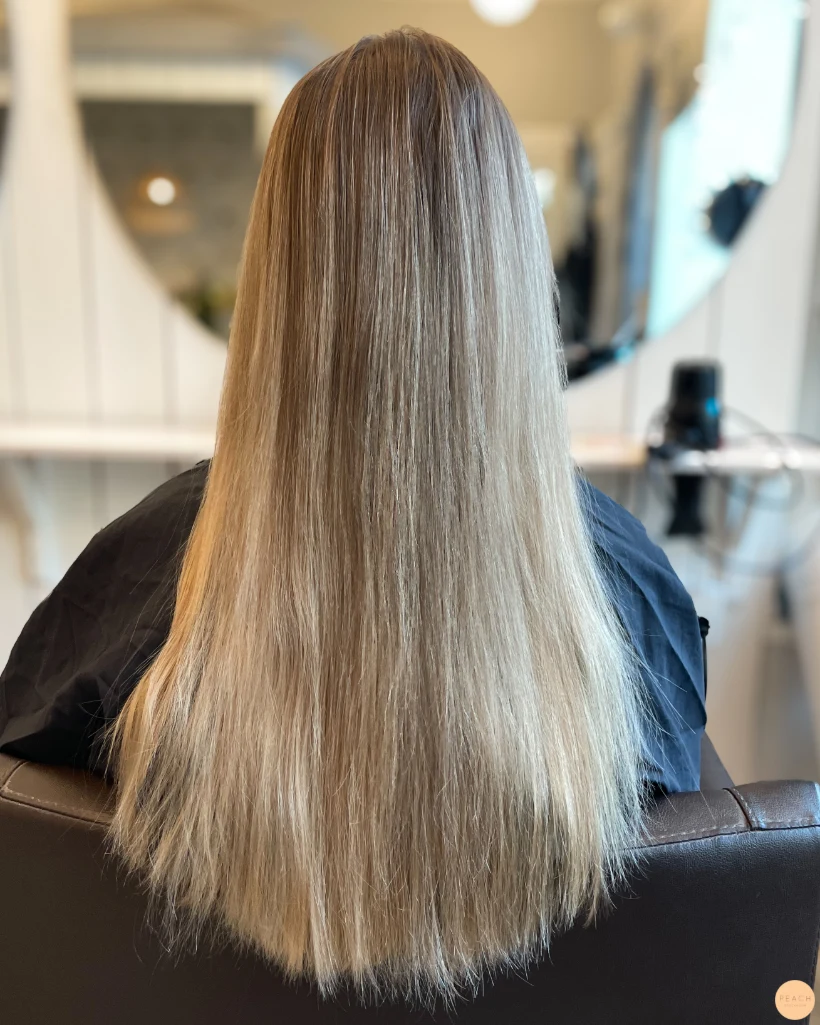 Blonde beige hair color