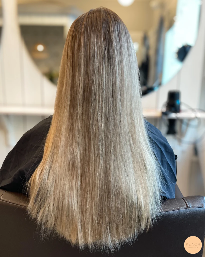 Blonde beige hair color