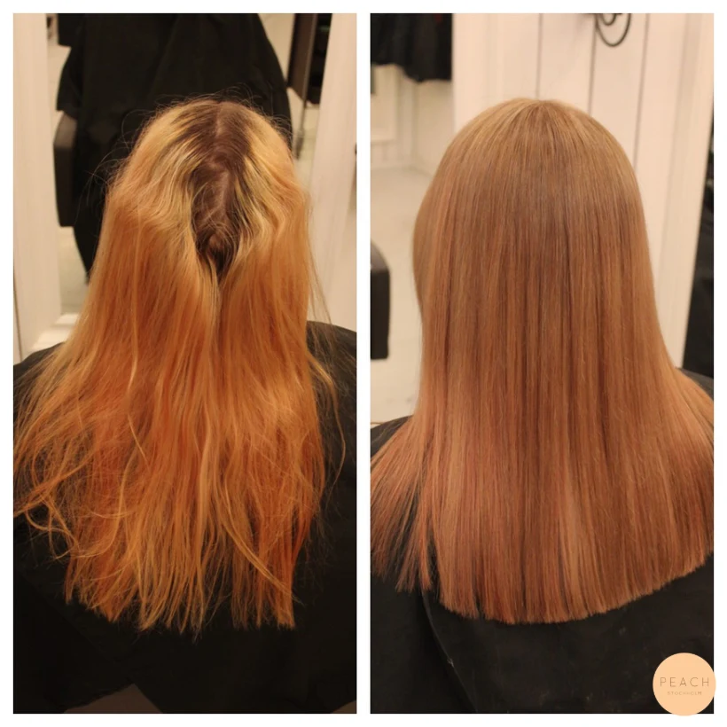 Färgkorrigering med Olaplex