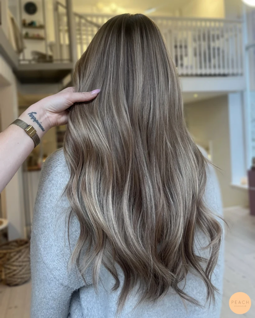 Nougat bronde hair