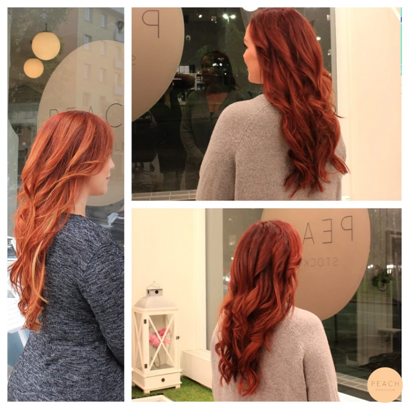 Extensions med röda toner