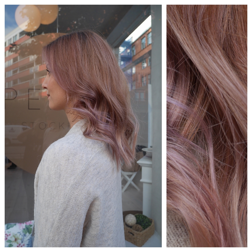 Smokey pink hair