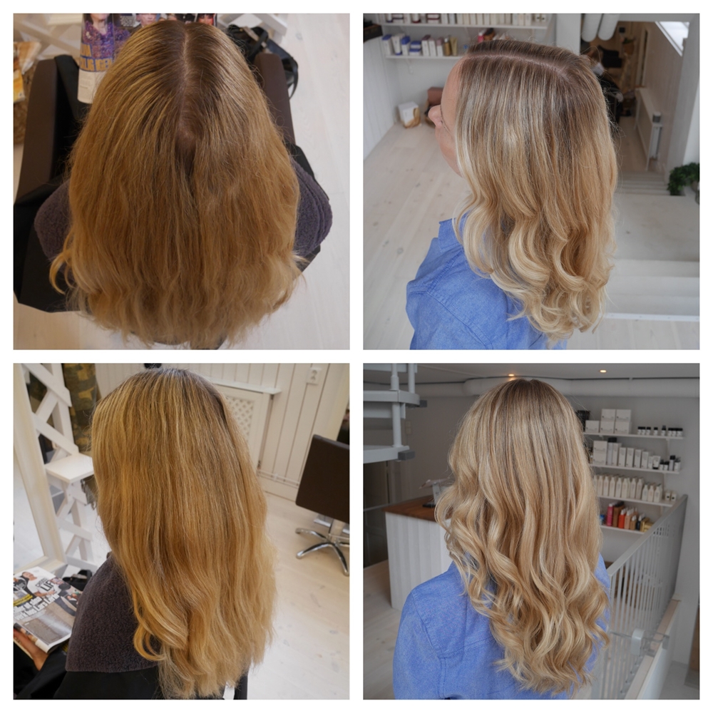 Naturligt blonda slingor
