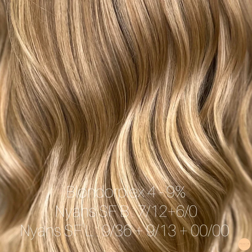 Champagne blonde hair color
