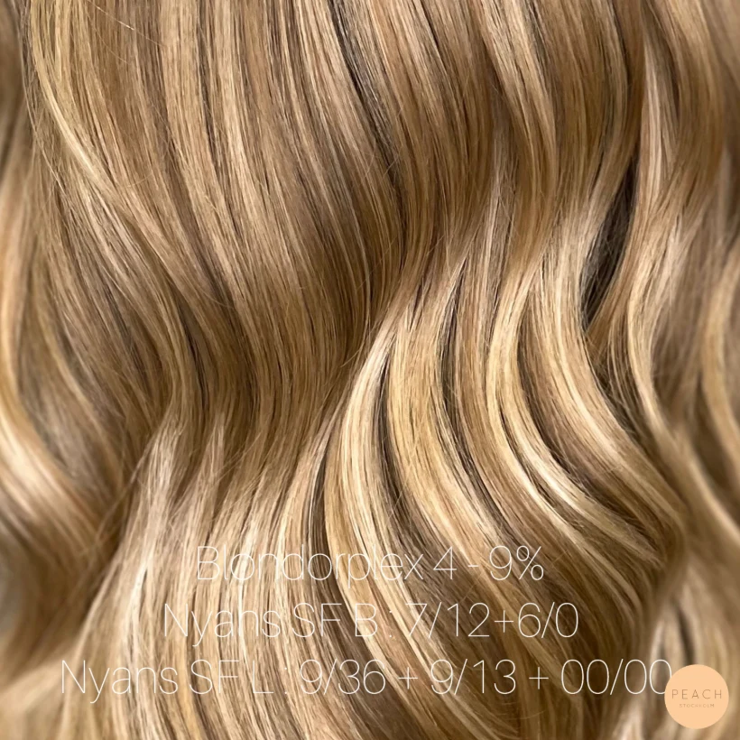 Champagne blonde hair color