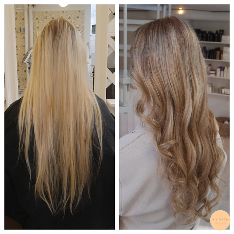 Från ljusblond till mellanblond med mjuka lowlights