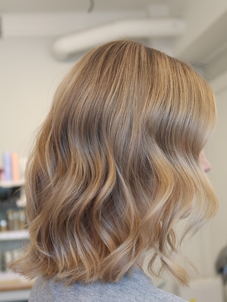 Balayage blond varm kall