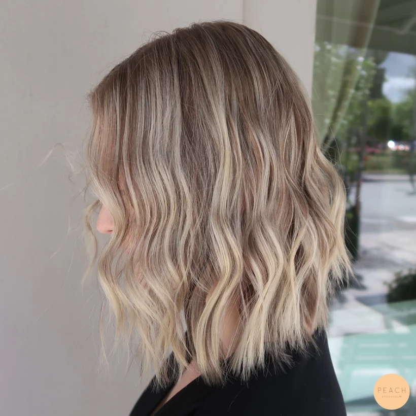 Balayage with highlights and lowlights