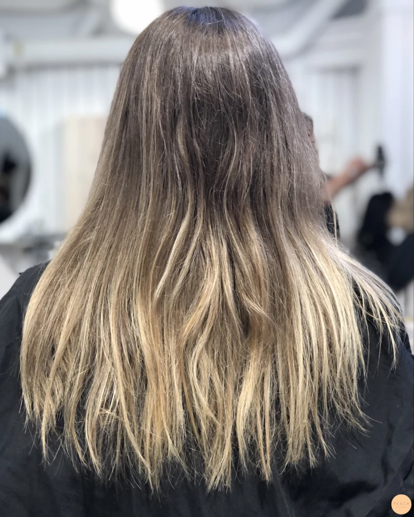 Ice blond balayage