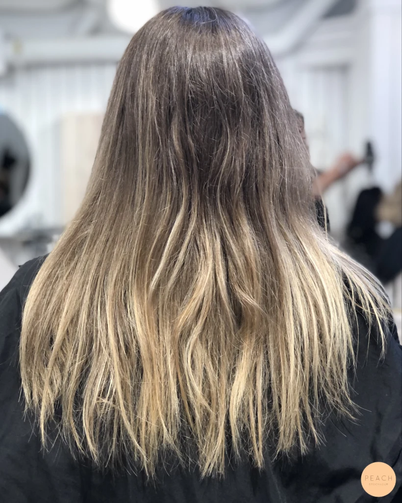 Ice blond balayage