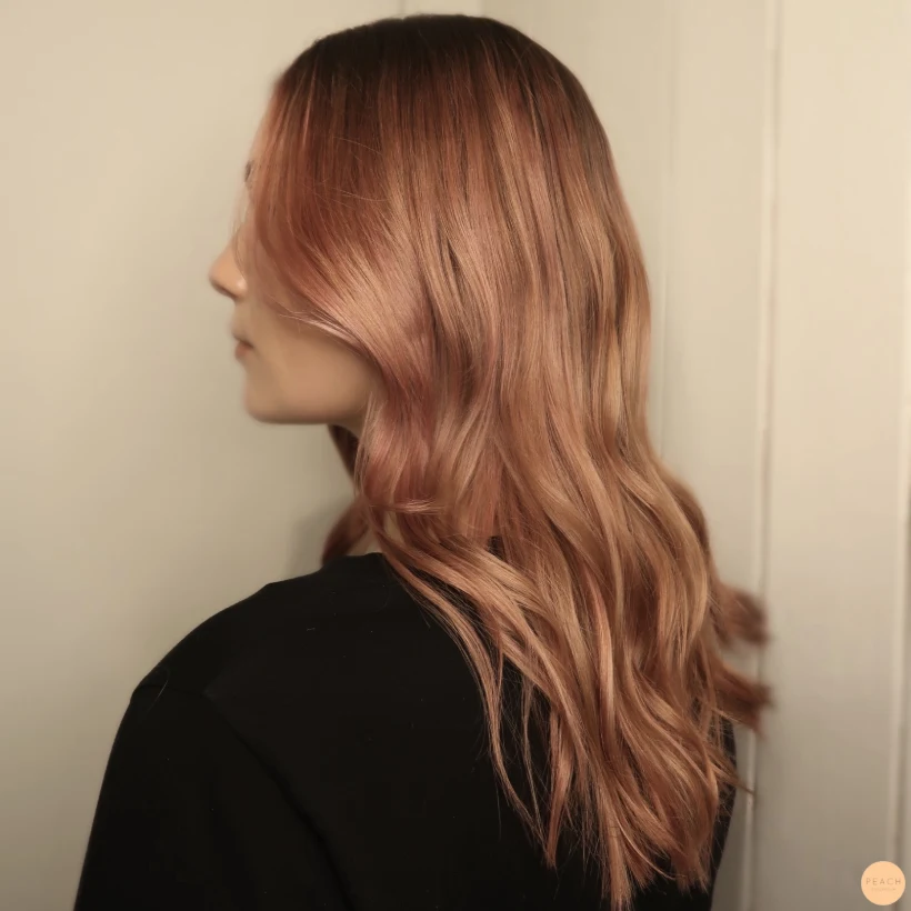 Balayage i rosa toner
