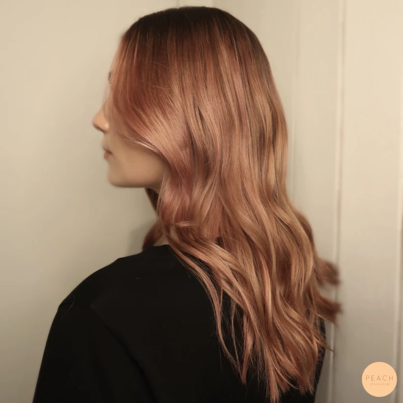 Balayage i rosa toner