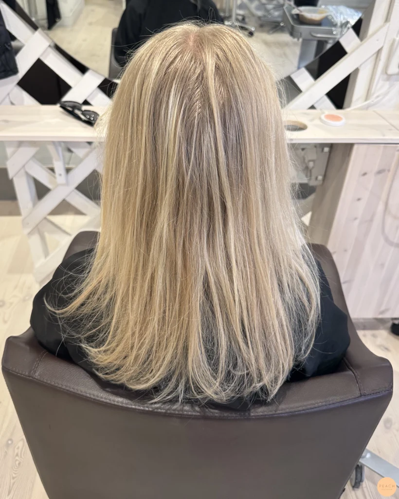 Peach copper hair